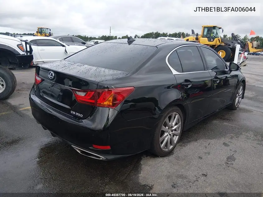 2015 Lexus Gs 350 VIN: JTHBE1BL3FA006044 Lot: 45387700