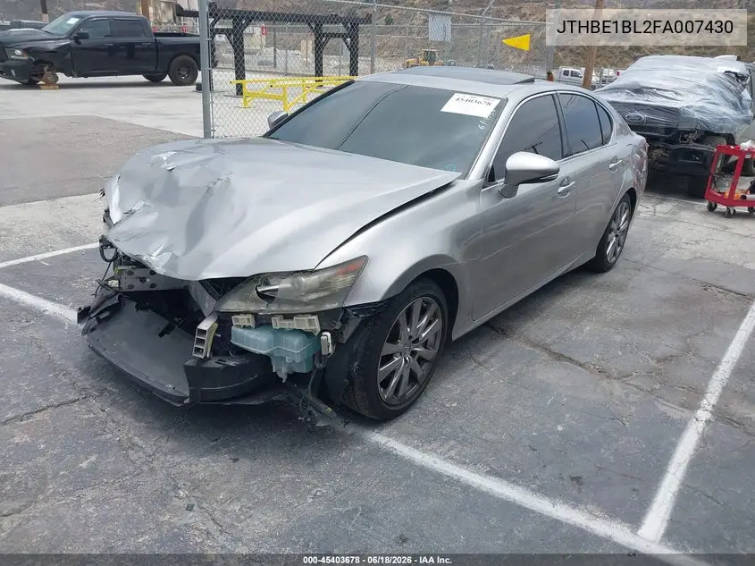2015 Lexus Gs 350 VIN: JTHBE1BL2FA007430 Lot: 45403678