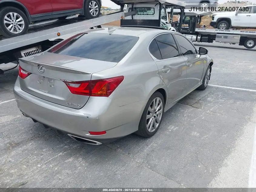 2015 Lexus Gs 350 VIN: JTHBE1BL2FA007430 Lot: 45403678