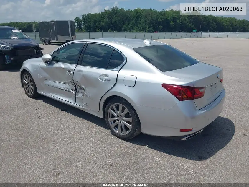 2015 Lexus Gs 350 VIN: JTHBE1BLOFA020063 Lot: 45500783