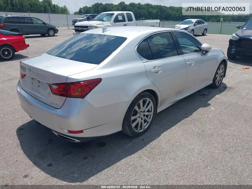 2015 Lexus Gs 350 VIN: JTHBE1BLOFA020063 Lot: 45500783
