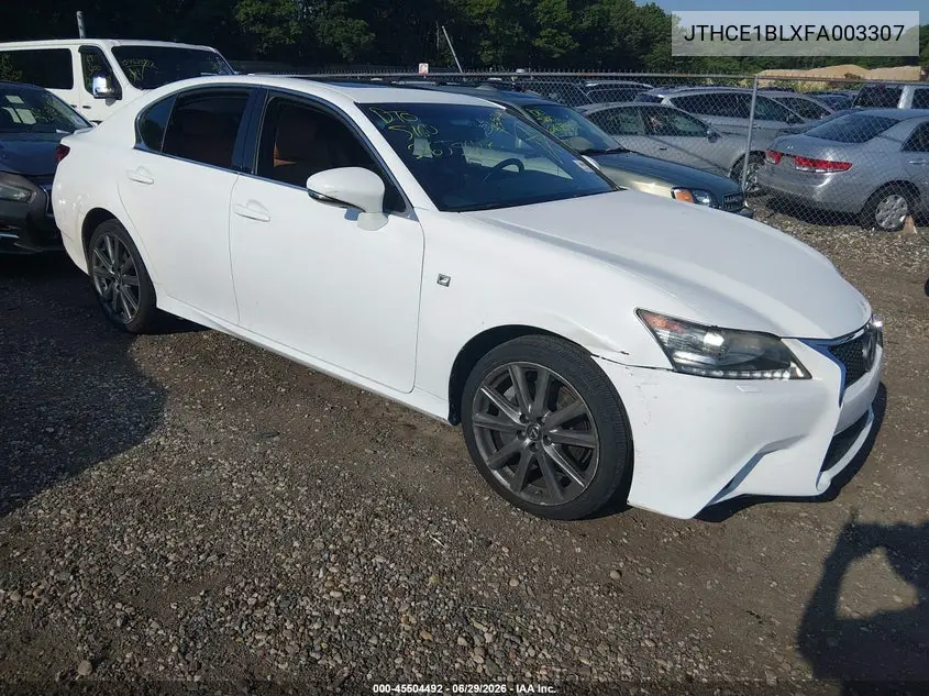 2015 Lexus Gs 350 VIN: JTHCE1BLXFA003307 Lot: 45504492