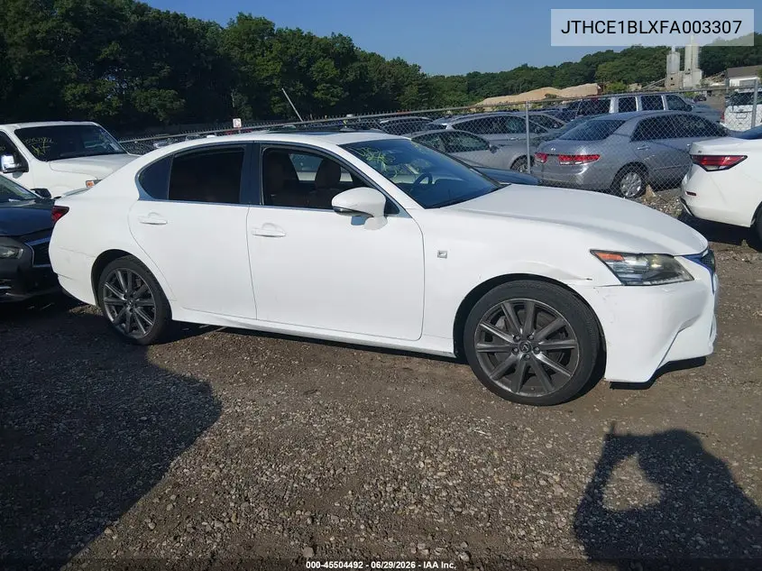 2015 Lexus Gs 350 VIN: JTHCE1BLXFA003307 Lot: 45504492
