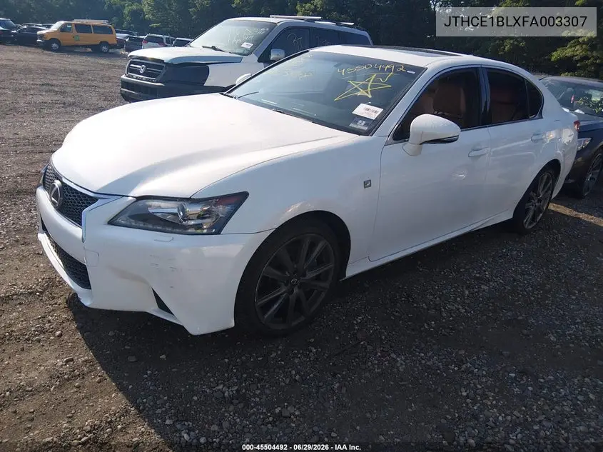 2015 Lexus Gs 350 VIN: JTHCE1BLXFA003307 Lot: 45504492