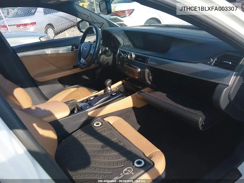 2015 Lexus Gs 350 VIN: JTHCE1BLXFA003307 Lot: 45504492