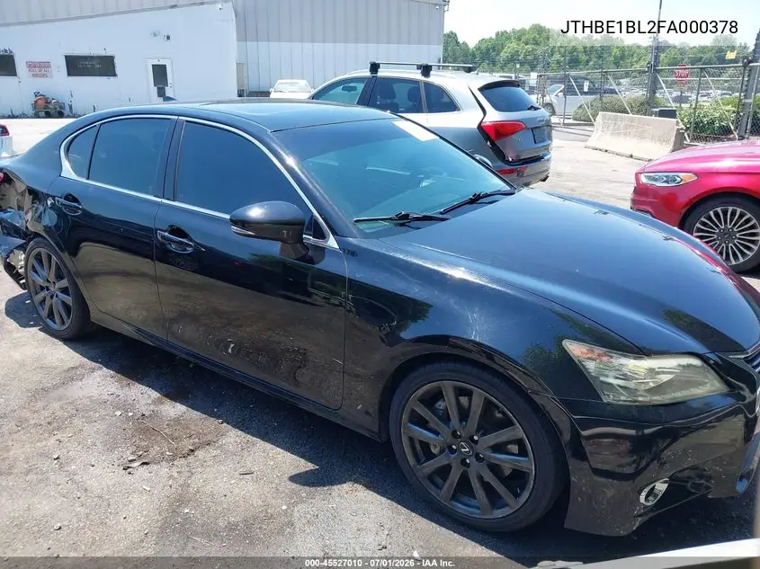 2015 Lexus Gs 350 VIN: JTHBE1BL2FA000378 Lot: 45527010