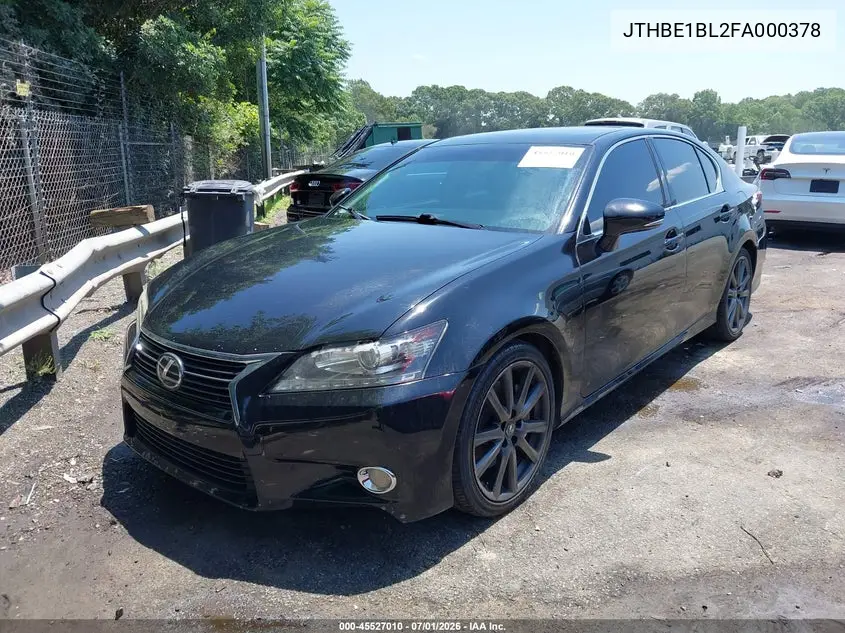 2015 Lexus Gs 350 VIN: JTHBE1BL2FA000378 Lot: 45527010