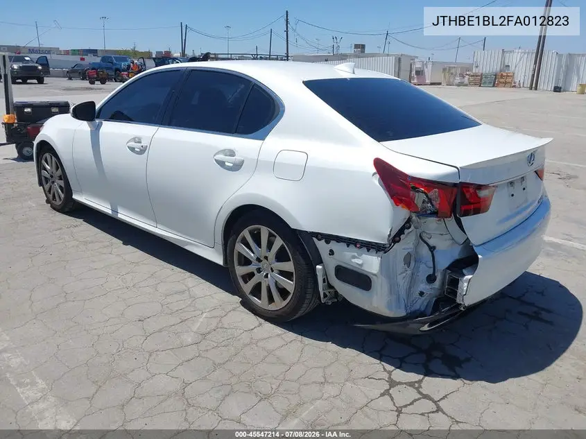 2015 Lexus Gs 350 VIN: JTHBE1BL2FA012823 Lot: 45547214