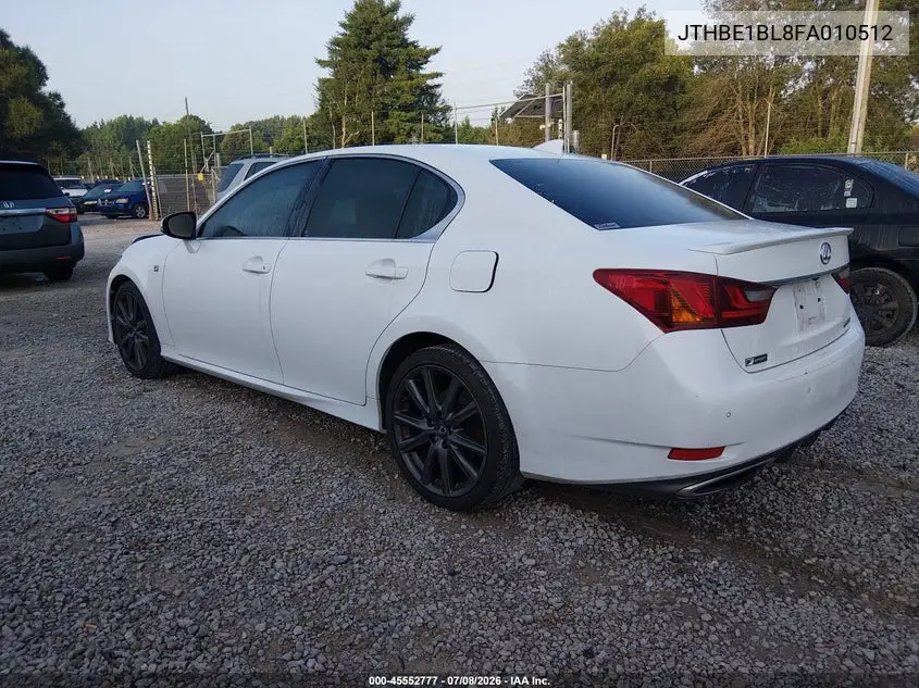 2015 Lexus Gs 350 VIN: JTHBE1BL8FA010512 Lot: 45552777