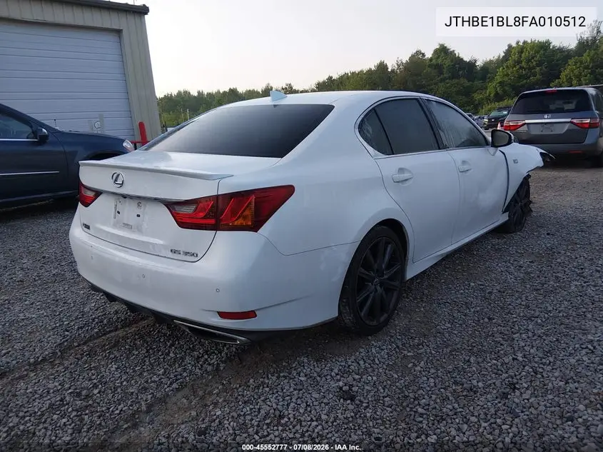2015 Lexus Gs 350 VIN: JTHBE1BL8FA010512 Lot: 45552777