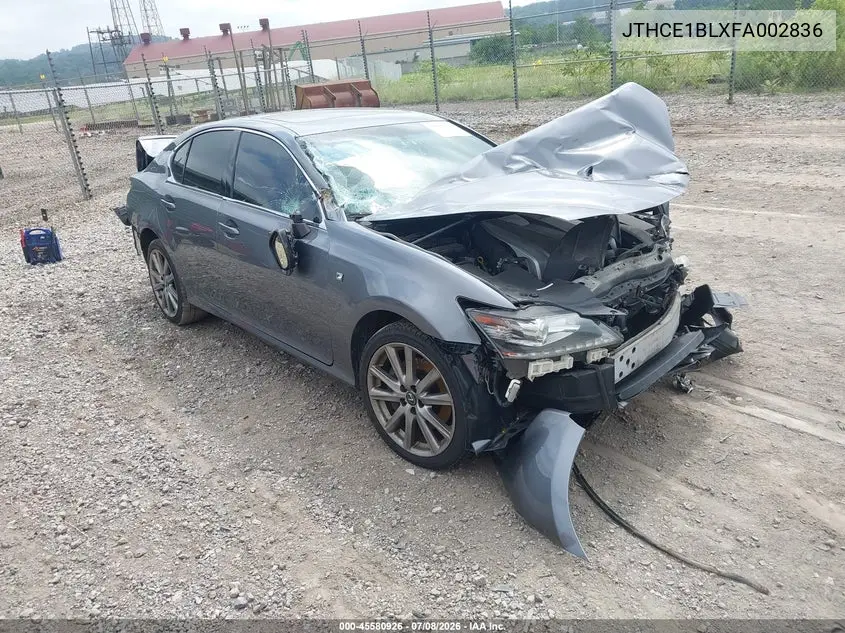 2015 Lexus Gs 350 VIN: JTHCE1BLXFA002836 Lot: 45580926