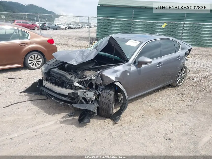 2015 Lexus Gs 350 VIN: JTHCE1BLXFA002836 Lot: 45580926