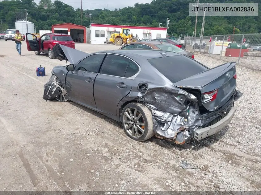 2015 Lexus Gs 350 VIN: JTHCE1BLXFA002836 Lot: 45580926