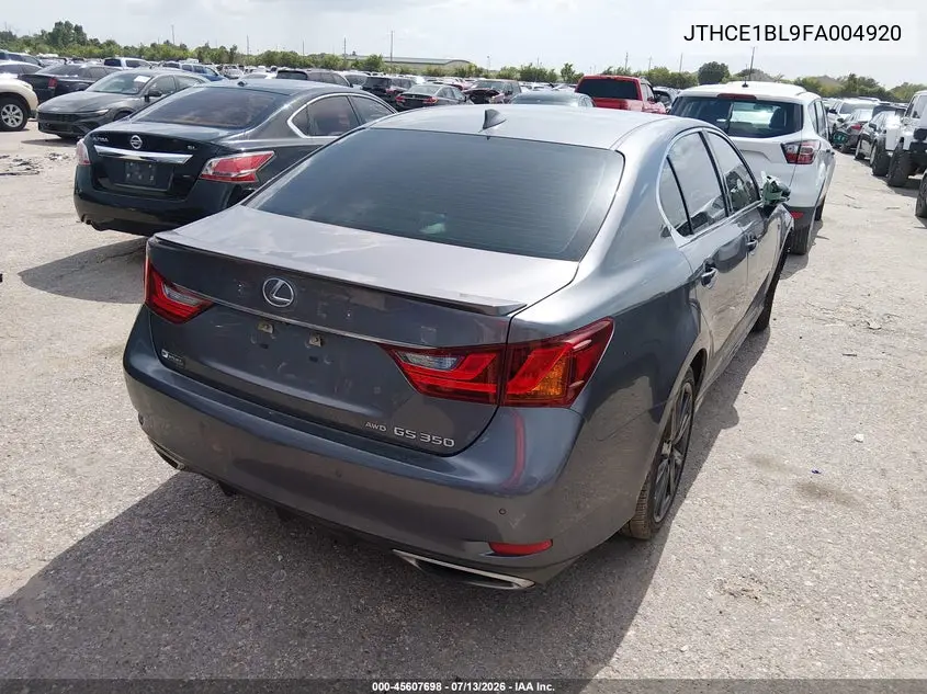 2015 Lexus Gs 350 VIN: JTHCE1BL9FA004920 Lot: 45607698