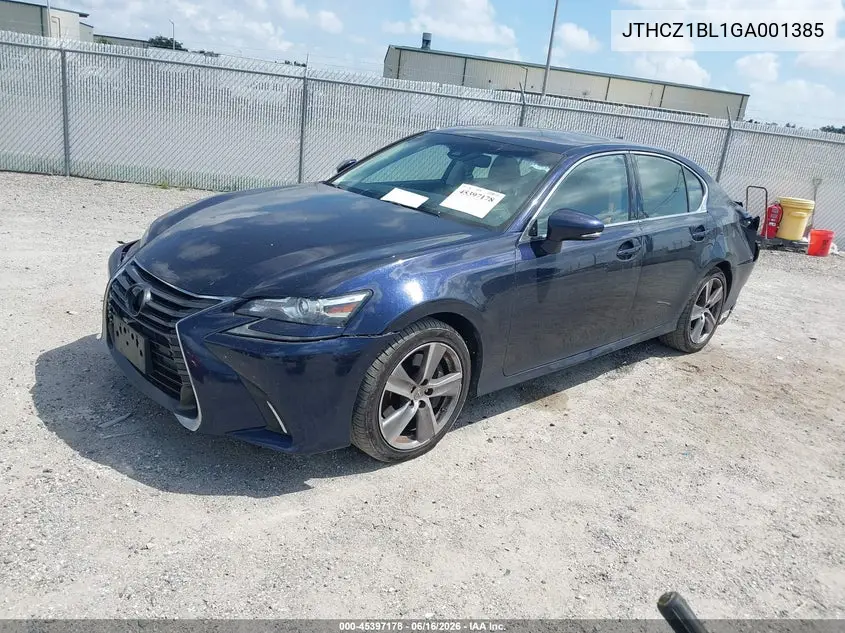 2016 Lexus Gs 350 VIN: JTHCZ1BL1GA001385 Lot: 45397178