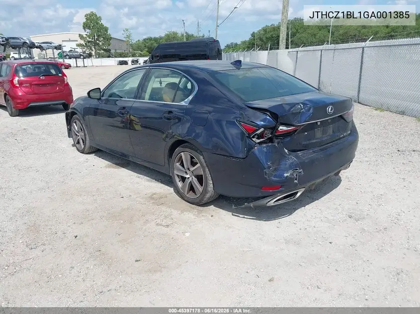 2016 Lexus Gs 350 VIN: JTHCZ1BL1GA001385 Lot: 45397178