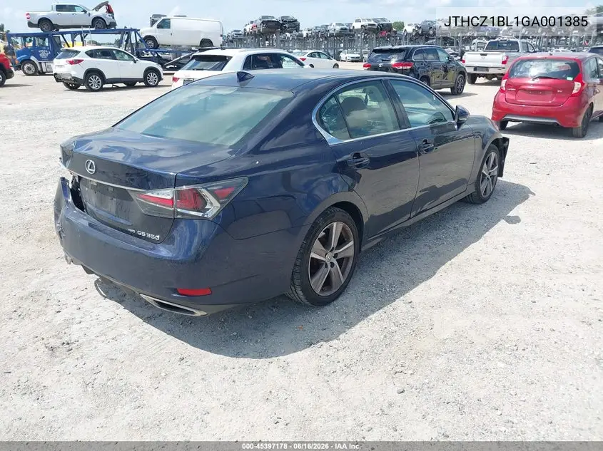 2016 Lexus Gs 350 VIN: JTHCZ1BL1GA001385 Lot: 45397178