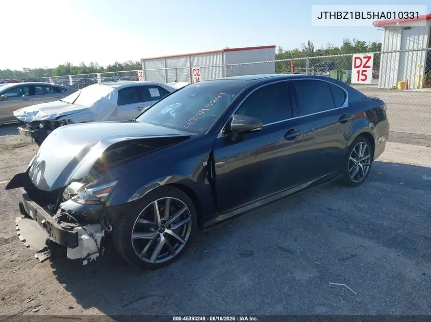 2017 Lexus Gs 350 F Sport VIN: JTHBZ1BL5HA010331 Lot: 45393249