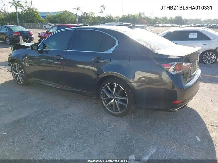 2017 Lexus Gs 350 F Sport VIN: JTHBZ1BL5HA010331 Lot: 45393249