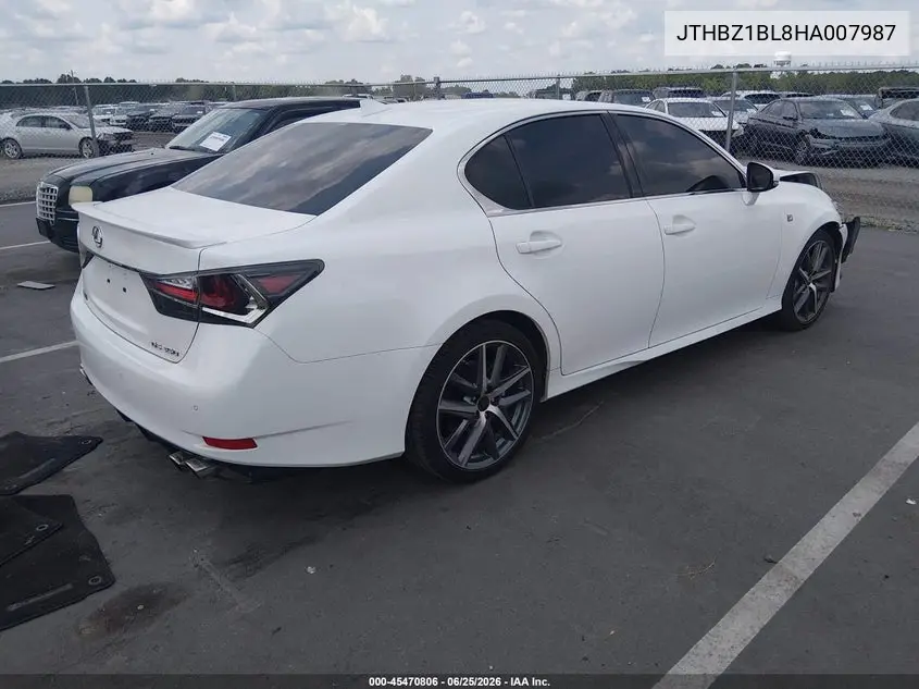 2017 Lexus Gs 350 F Sport VIN: JTHBZ1BL8HA007987 Lot: 45470806