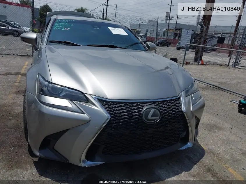 2017 Lexus Gs 350 F Sport VIN: JTHBZ1BL4HA010840 Lot: 45519057