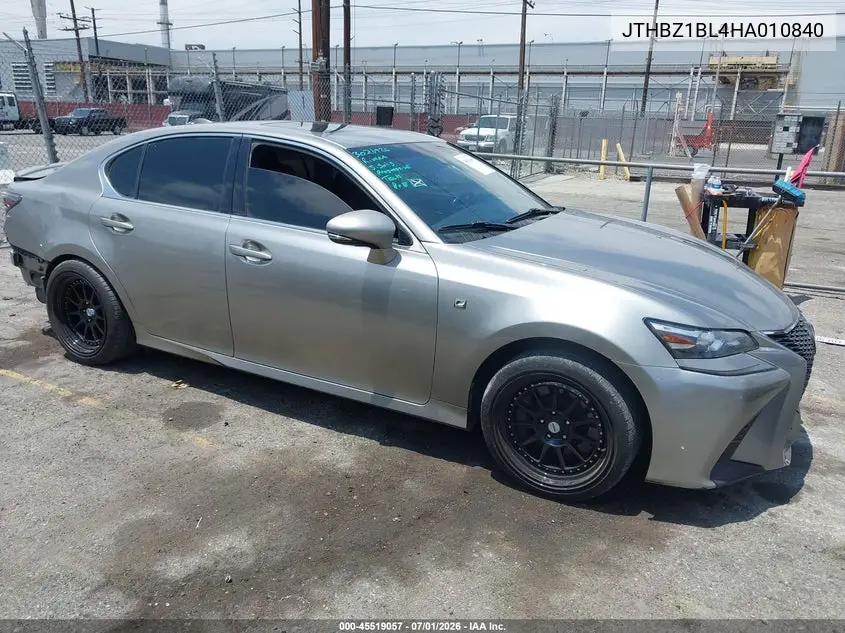 2017 Lexus Gs 350 F Sport VIN: JTHBZ1BL4HA010840 Lot: 45519057