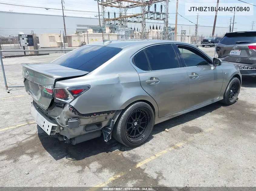 2017 Lexus Gs 350 F Sport VIN: JTHBZ1BL4HA010840 Lot: 45519057