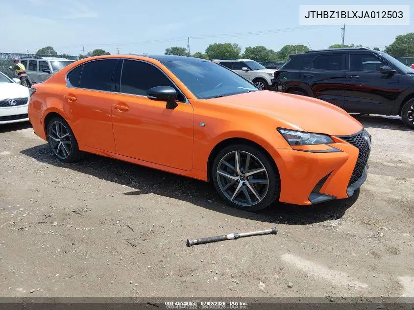 2018 Lexus Gs 350 F Sport VIN: JTHBZ1BLXJA012503 Lot: 45549055