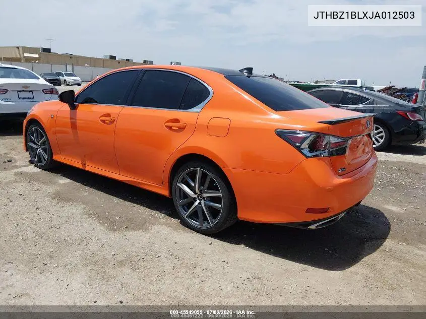 2018 Lexus Gs 350 F Sport VIN: JTHBZ1BLXJA012503 Lot: 45549055