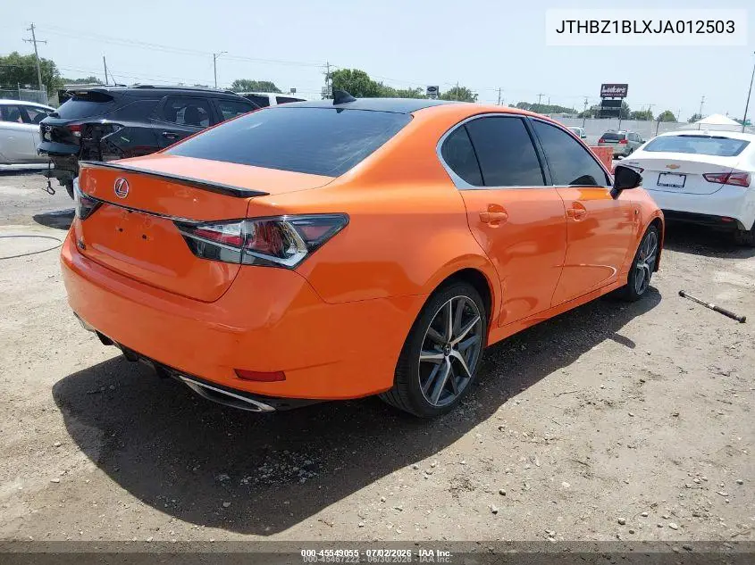 2018 Lexus Gs 350 F Sport VIN: JTHBZ1BLXJA012503 Lot: 45549055