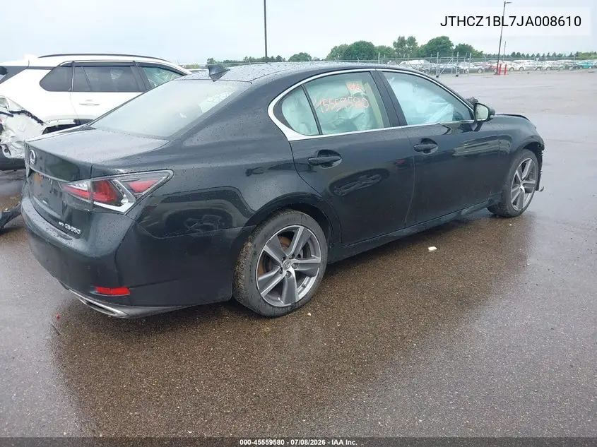 2018 Lexus Gs 350 VIN: JTHCZ1BL7JA008610 Lot: 45559580