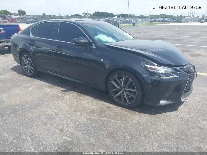 2020 Lexus Gs 350 F Sport VIN: JTHEZ1BL1LA019758 Lot: 45571360