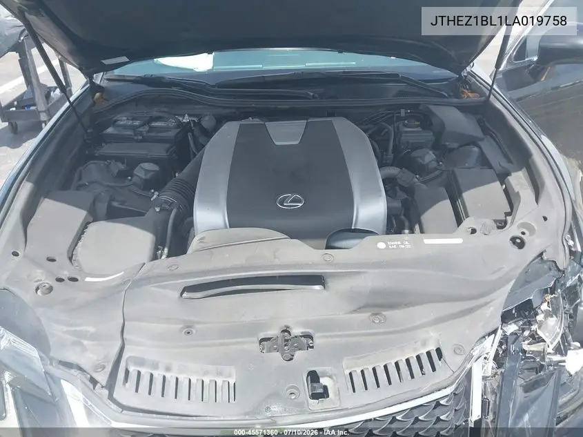 2020 Lexus Gs 350 F Sport VIN: JTHEZ1BL1LA019758 Lot: 45571360