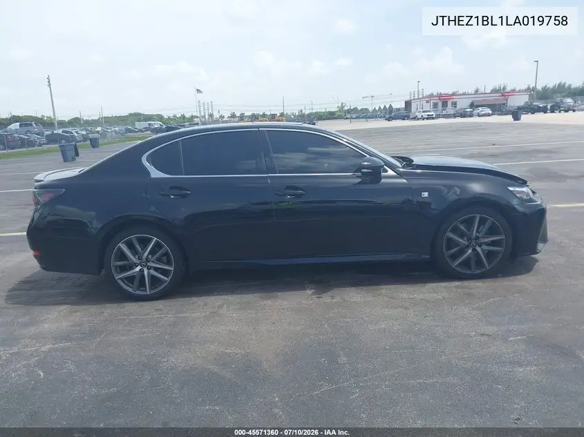 2020 Lexus Gs 350 F Sport VIN: JTHEZ1BL1LA019758 Lot: 45571360