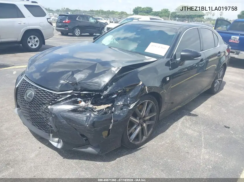 2020 Lexus Gs 350 F Sport VIN: JTHEZ1BL1LA019758 Lot: 45571360