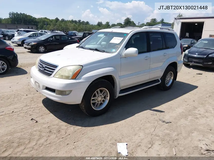 2003 Lexus Gx 470 VIN: JTJBT20X130021448 Lot: 45579429