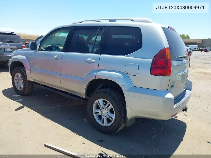 2003 Lexus Gx 470 VIN: JTJBT20X030009971 Lot: 45621458