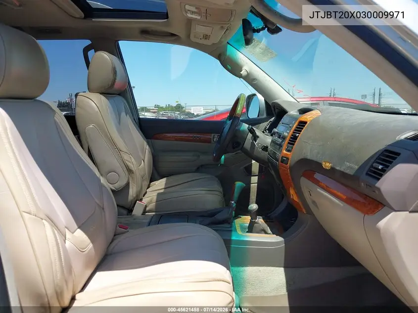 2003 Lexus Gx 470 VIN: JTJBT20X030009971 Lot: 45621458