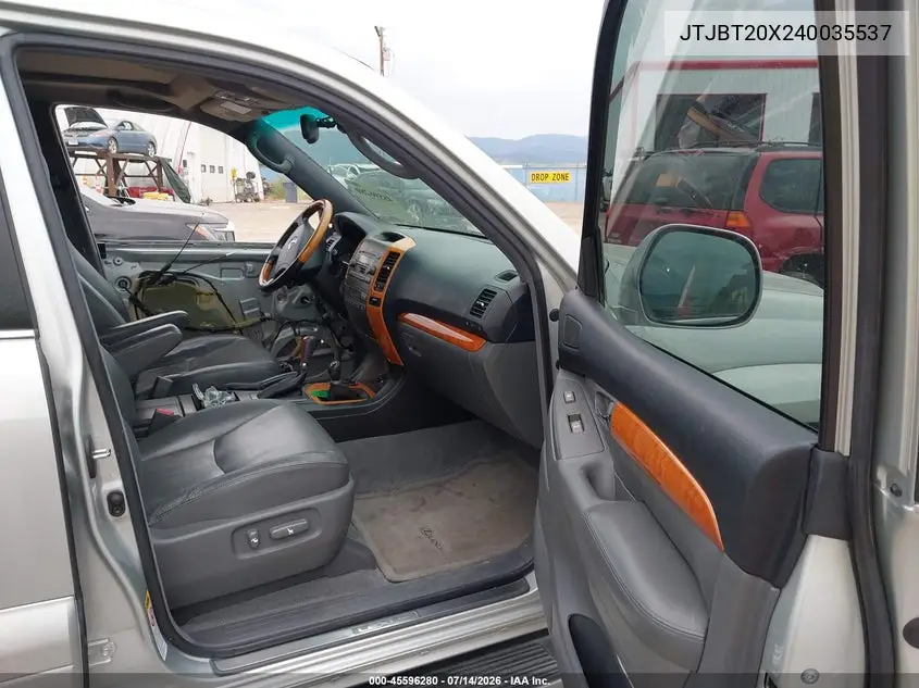 2004 Lexus Gx 470 VIN: JTJBT20X240035537 Lot: 45596280