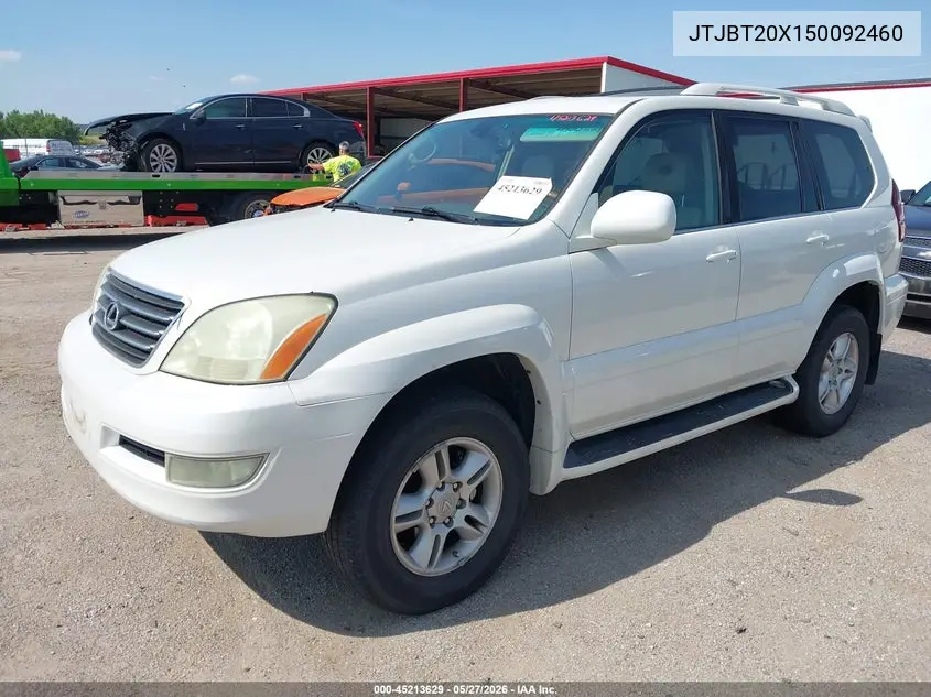 2005 Lexus Gx 470 VIN: JTJBT20X150092460 Lot: 45213629