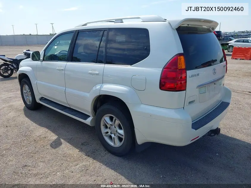 2005 Lexus Gx 470 VIN: JTJBT20X150092460 Lot: 45213629