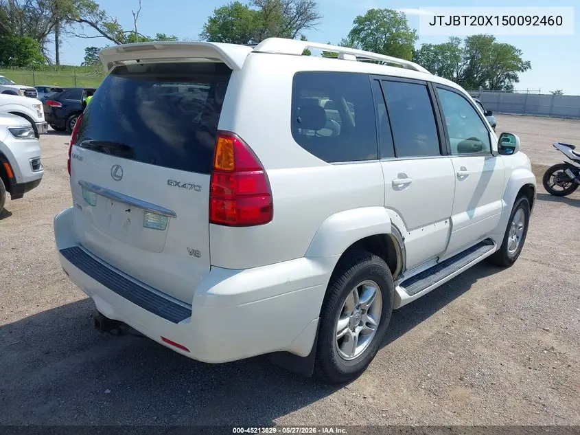 2005 Lexus Gx 470 VIN: JTJBT20X150092460 Lot: 45213629