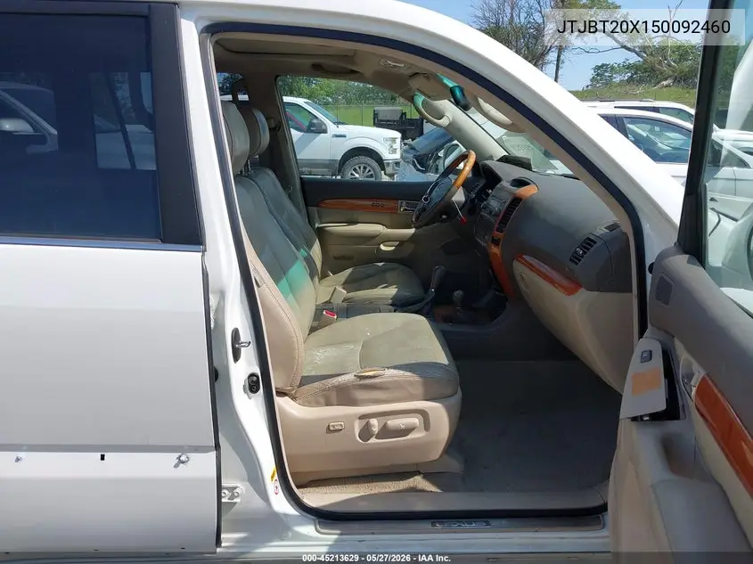 2005 Lexus Gx 470 VIN: JTJBT20X150092460 Lot: 45213629