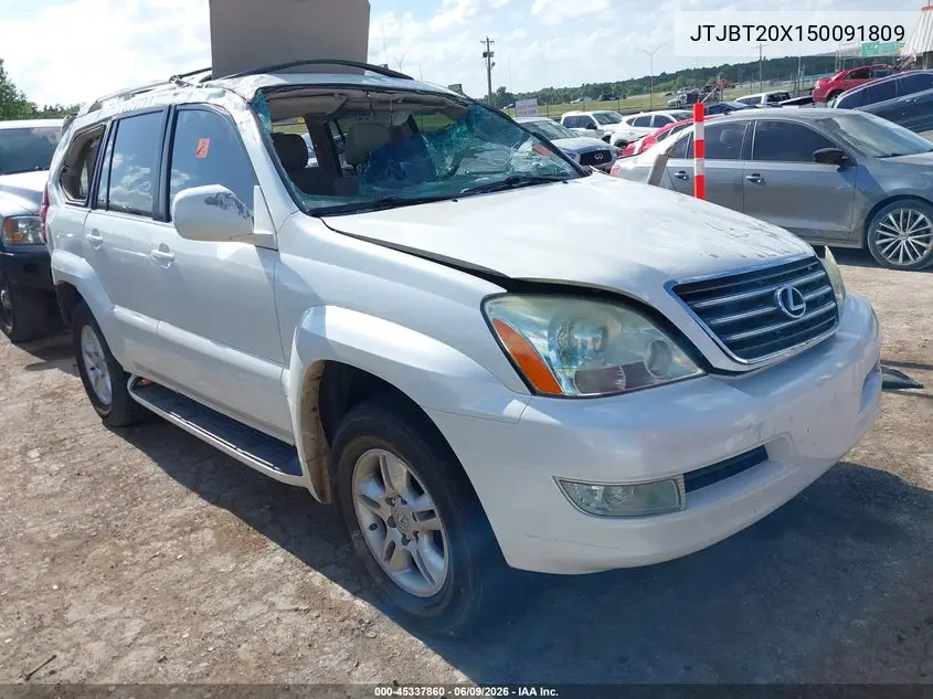 2005 Lexus Gx 470 VIN: JTJBT20X150091809 Lot: 45337860