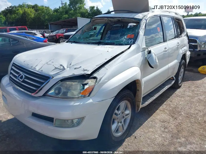 2005 Lexus Gx 470 VIN: JTJBT20X150091809 Lot: 45337860