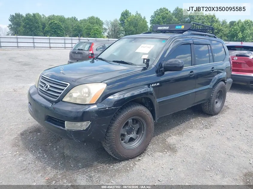 2005 Lexus Gx 470 VIN: JTJBT20X350095585 Lot: 45427352