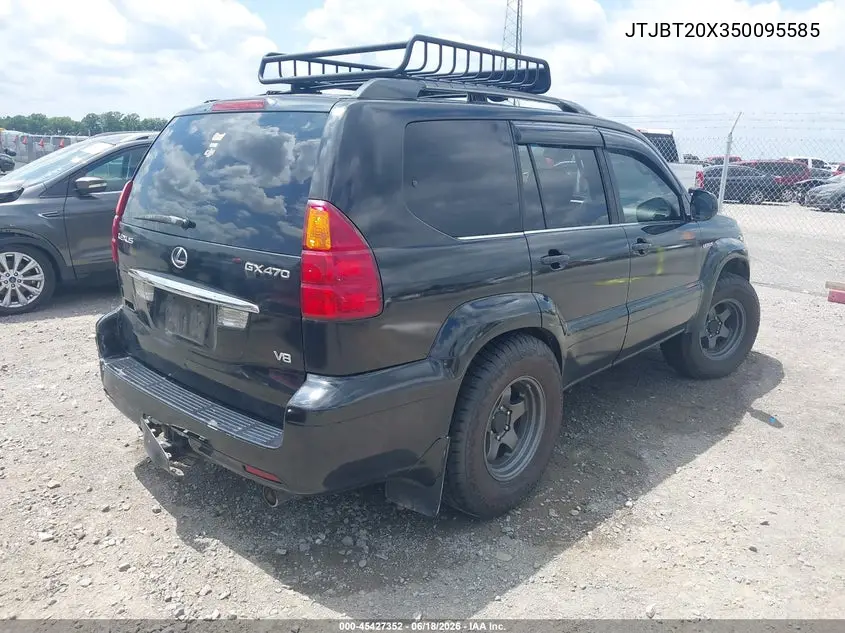 2005 Lexus Gx 470 VIN: JTJBT20X350095585 Lot: 45427352