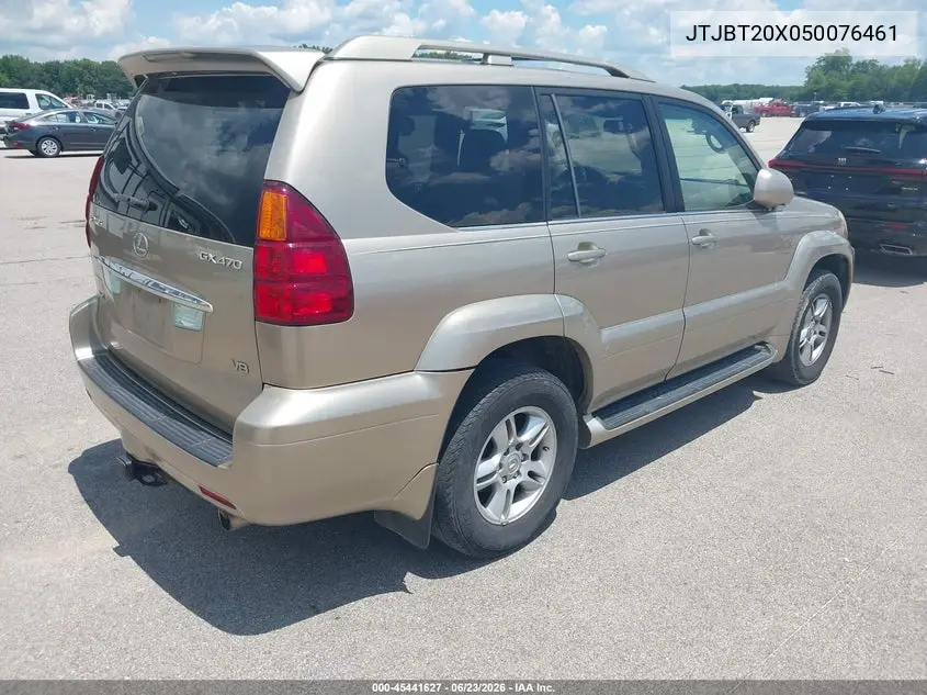 2005 Lexus Gx 470 VIN: JTJBT20X050076461 Lot: 45441627
