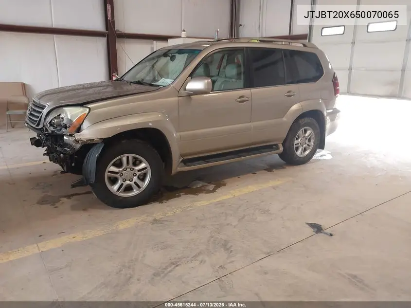 2005 Lexus Gx 470 VIN: JTJBT20X650070065 Lot: 45615244