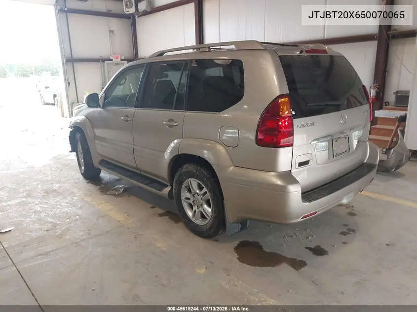 2005 Lexus Gx 470 VIN: JTJBT20X650070065 Lot: 45615244